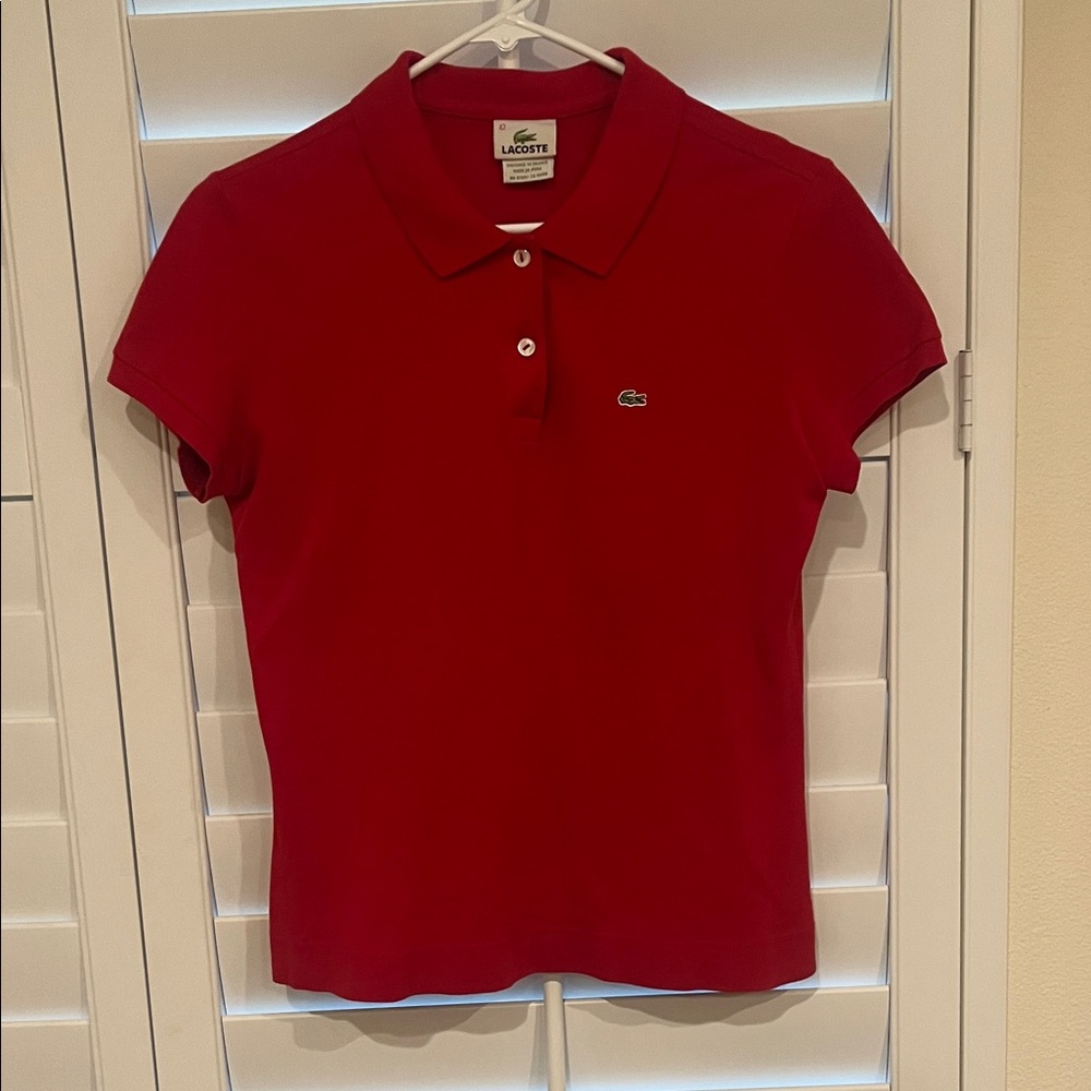 Lacoste Women's Classic Red Polo Shirt